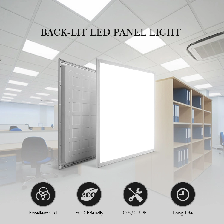 36W/40W/48W 2X2FT Recessed Indoor Office Ceiling Square Backlit LED Panel Light with 5 Year Warranty