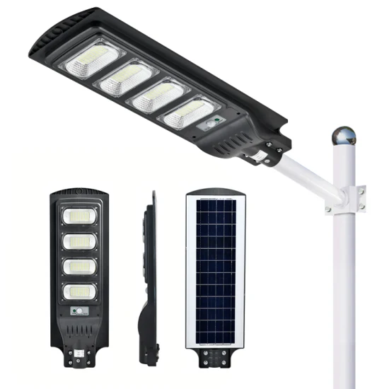 Meilleur prix de gros 100W 150W 200W 250W pont extérieur alimenté par l'énergie du panneau du capteur de mouvement d'inondation de la route mur de jardin extérieur à LED tout en un seul lampadaire solaire